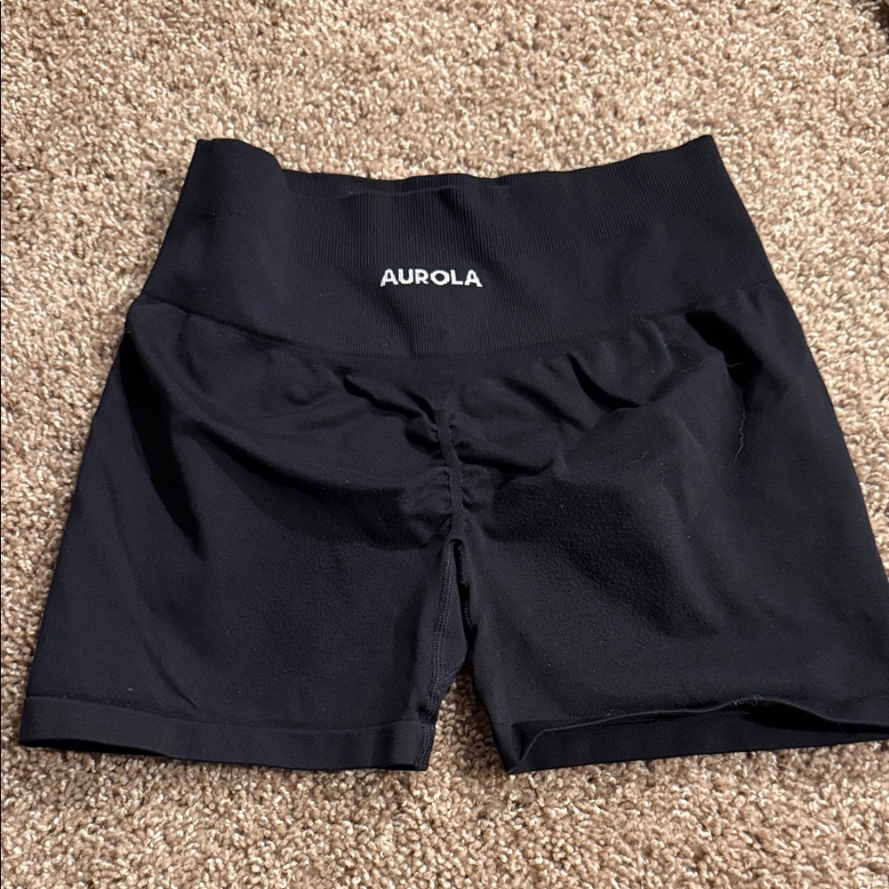 Aurola High-Waist Black Bike Shorts — Sculpting Fit